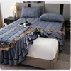 Bed Skirt RainFire Elegant Quilted Thickened Three Pieces Set King Queen Size Bedspread Antislip Cover with Pillowcase 231026