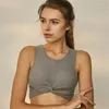 Completo da yoga Imbottiture rimovibili Sport Crop Top Donna Flessibile Kink Fitness Canotta da ballo Reggiseno Quick Dry Solid Gym Jogger Tank Sports