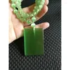 Pendant Necklaces Wholesale Apple Green Opal Tigereye Tranquility And Peace Plate Necklace Sweater Chain -like