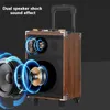 Cell Phone Speakers Peak Power 6000W Wooden 8 Inch Column High Power Outdoor Bluetooth Speaker Karaoke Party Subwoofer with Microphone FM USB Audio T231026