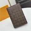 Luxury Passport Case Fashion Travel Passport Cover Card Holders Protective Case Leather Credit Card Men's Passport Check Holder Wallet Desktop Cove With Box L27