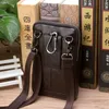 Waist Bags High Quality Genuine Leather Men Hip Bum Belt Purse Fanny Pack Pouch Mini Cell Mobile Phone Pocket Cigarette Case Hook Waist Bag 231026