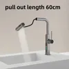 Kitchen Faucets Waterfall Pull Out Nozzle Cold Water Sink Mixer Stream Sprayer Rotation Tap Accessories