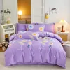 Bedding sets style pure cotton matte bed sheets quilts bedding Cotton four piece spring 231026