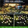 Dekoracje ogrodowe 12 Pack Outdoor LED Solar Lights Wodoodporna lampka na trawniku Starburst Firefly for Path Dekoracyjne 231026