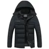 Parkas masculinas para baixo 2023 nova moda com capuz casaco de inverno masculino grosso quente jaqueta de inverno à prova de vento presente para pai marido parka j231102