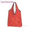 Bolsas de compras Bandana Paisley patrón comestibles bolso de mano mujeres divertido hombro Shopper bolsos de gran capacidad