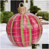 Décorations de Noël 60cm Décor PVC Balles Gonflable Ball Toy NT Tree Outdoor 2022 Nouvel An Ballno Light Drop Livraison Maison Jardin Fe Dhlys