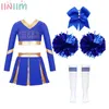 Cheerleading Kids Meisjes Halloween Cheerleaderkostuum Schattig Cheer Uniform Outfit met accessoires voor middelbare school teamsporten 231025