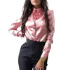 Women's Blouses Summer Fall Blouse Long Sleeves Single-breasted Mid Length Anti-iron Women Spring Shirt Match Pants