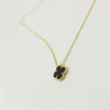 2024 new 15mm Fashion Van Four Leaf Clover Necklaces Pendants MotherofPearl Stainless Steel 18K Gold Plated for Women Girl Valentines Mothers Day Engagement J