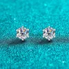 Stud 2CT Moissanite örhängen för kvinnor Bröllop Fina smycken med GRA S925 Sterling Sliver Plated 18K White Gold Earring YQ231026