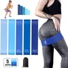 Weerstandsbanden 5 stks/set Yoga elastische rubberen band Bodybuilding Squat Workout Loop Belt Krachttraining Gluteal Fitness