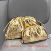 Women Gold Cloud Bag Duża małe tkane pierogi torba na pojedyncze ramię w torbie Lady Piganal Cortbag 231026