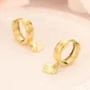 18 k ouro sólido gf coração brincos feminino menina amor moda jóias para europa oriental crianças gift297c