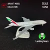 Модель самолета Масштаб 1 250 Металлическая модель самолета Реплика Emirates Airlines A380 Самолет Авиация Миниатюрная художественная коллекция Детская игрушка для мальчиков 231026