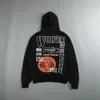 Erkek Kurt Başı Baskılı Hoodies Wolves Hooded Moda Sonbahar ve Kış Erkek Kazak Peluş Döngü Üstleri