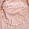 Belts Simple Pearl Wedding Dress Belt Accessory Bridal Beautiful Waistband Fashion Waist Chain (Silver) Sashes