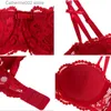 Sutiãs 1/2 meia xícara sutiãs para mulheres plus size lingerie vermelho fino roupa interior algodão sexy push up balconette sutiã top preto branco a b c d cup t231026