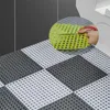 Bath Mats 6/2pcs Bathroom Non-Slip Mat Mesh Drainage Pliable Spliced Massage Floor Carpet Multicolor Shower Laundry Room