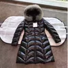 2023designer Women's Down jacket embroidered badge doudoune femme fur collar hooded jackets