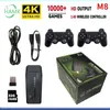 Controladores de jogo Joysticks Console de videogame portátil 4K 2.4G Controle sem fio Retro Classic Video Game Console incluindo 10000 jogos 231025