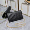 Evening Bags Fashion Women Bag Designer Real Leather High Quality Shoulder Top Caviar Envelope Package Handbags