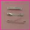 20PCS Silver Finish 6 0cm 2 35 Flat double bars metal hair barrettes at lead and nickle Bargain for Bulk263k