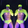 Stage Wear Sexy Pole Dance Costume 2 couleurs Homme Jazz Dancwear Club Bar Muscle Man Danseur Vêtements Rave Outfit Dj Clubwear VDB3902