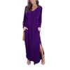 Cosplay sexy zomer maxi voor vrouwen casual streetwear vintage herfst effen v-hals lange mouw plus size jurken gewaad vestidos