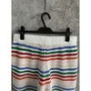 24ss Casablanca Desginer Knit Rainbow Coloré Hawaïen Vacances Loisirs casablanc Tricoté Creux Stripe Style Américain Shorts