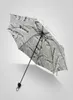 Créatif rétro journal ensoleillé parapluie double usage triple pli hommes femmes étudiant mode personnalité cadeau parapluie Whole268975354629754882