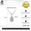 Pendant Necklaces ORSA JEWELS 925 Sterling Silver Teardrop Solitaire 8A Cubic Zirconia Bridal Pendant Necklace for Women Clavicle Jewelry LZN04 Q231026