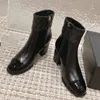 Nieuwste dames geruite enkellaarzen van kalfsleer Topkwaliteit in elkaar grijpende gemengde platte lederen geruite Chelsea-laars ronde neus slip-on laarsjes sexy luxe designer schoenen