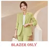 Dames Tweedelige Broek Hoge Kwaliteit Dames Abrikoos Blazer Dames Pakken Broek En Jas Set Werk Kantoor Uniform OL Stijlen