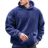 Sweats à capuche pour hommes Pull à capuche en flanelle pour jeunes Pull d'hiver en laine d'agneau Capuche en velours corail