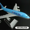 Uçak Modle Ölçeği 1 400 Metal Düzlem Modeli Kore Hava Uçuşları Boeing Uçak Alaşım Diecast Dünya Havacılık Koleksiyon Minyatür Oyuncak 231025