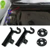 Ny 2 Set Car Hood Prop Rod Clips Grommet Plastic Auto Bonnet Stay Holder Clip Fastener Svart ersättare Biltillbehör för Toyota