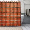 Shower Curtains Custom Brick Wall Curtain Waterproof Bathroom Fabric Sets Drop 1pc