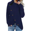 Chandails pour femmes Butes Button Collier de vent à manches longues Sweathirt Sweathirt Top Fall / Hiver Casual