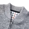 Suores masculinos ajuste fino retalhos malha cardigan casacos roupas de marca malhas sweatercoats topos outerwear jaqueta com zíper