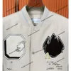 秋/冬のデザイナージャケット2023ファッション真新しい重工業刺繍ホットブリックビーズジャケット女性の白い秋/冬のカップル野球ジャケット