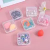 Pochettes à bijoux 6 à 48 pièces en plastique transparent petits conteneurs boîte de rangement de perles carrées perles artisanat pièces de jeu de société organisation vente en gros