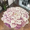 Carpet Modern Fluffy Petal Flower Carpet Living Room Decoration Home Area Rugs Bedroom Bedside Computer Chair Rug Anti-skid Floor Mat 231025