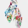 Scarves Foreign trade original single Spanish scarf shade warm dualuse long shawl printed floral plant beach towel 231025