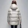 Women's Down Parkas 2023 Parka Winter Cotton Jacket Coat Ladies Long Hooded Outwear Thick Padded Female Overcoat Tops 231026