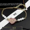 Bracelet de créateur pour femmes Bracelet de charme de luxe perles bracelets de coeur strass roses bracelets de tendance de la mode double émail cadeaux