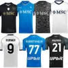 2023 2024 FC Futebol SSC Napoli Jerseys Club Team 1 Alex Meret 99 Andre-Frank Zambo Anguissa 9 Victor Osimhen 21 Matteo Politano 20 Piotr Zielinski Camisa de Futebol Kits