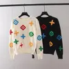 디자이너 여성 스웨터 2024 고급 브랜드 니트 스웨터 긴 소매 대형 점퍼 코트 퍼프 드레스 재킷