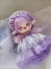 Ensemble de vêtements de poupée faits à la main, 3 pièces, 202530cm, robe de mariée violette, coiffure en perles, tenue en peluche Kpop, jouets pour bébé, costume 231025